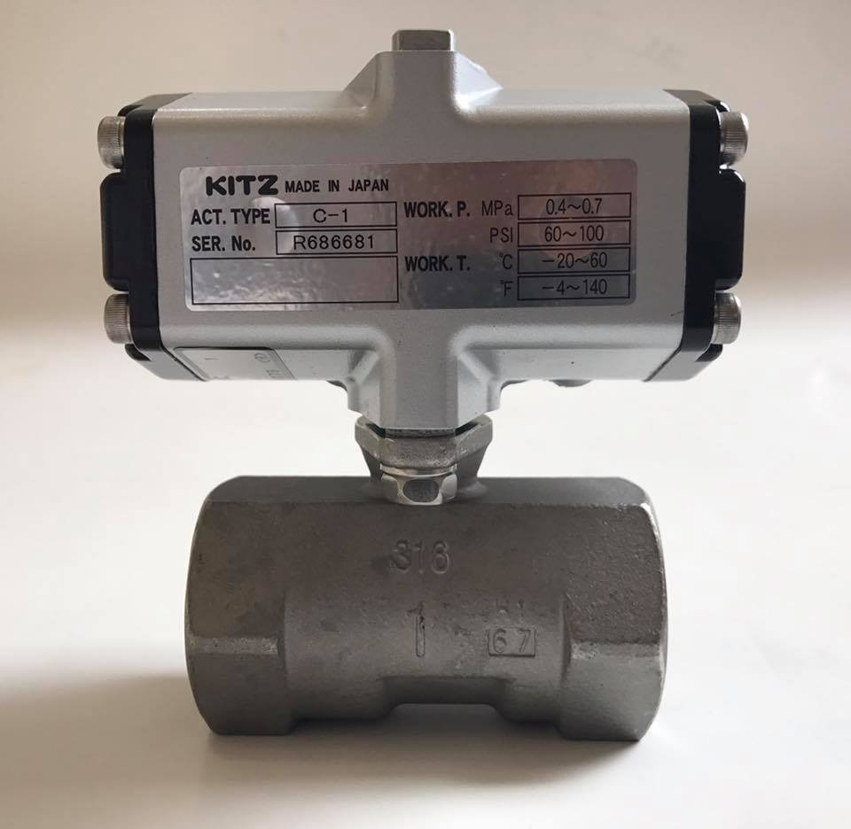 van bi điều khiển khí nén c-ute kitz inox